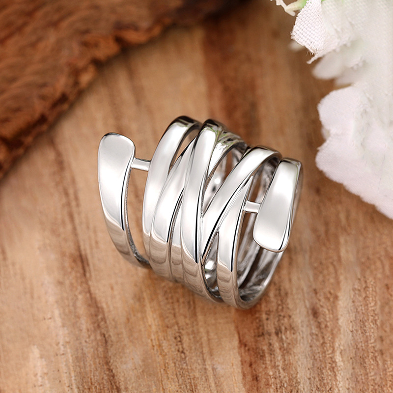13g Weight Rings Classification 12, 5 Ring Size 1 Piece Quantity Holiday, Street Occasion Copper Material Geometric Pattern Women's Gender Plating Design Casual, Exaggerated, Lady Style Copper Plating Geometric Rings 2