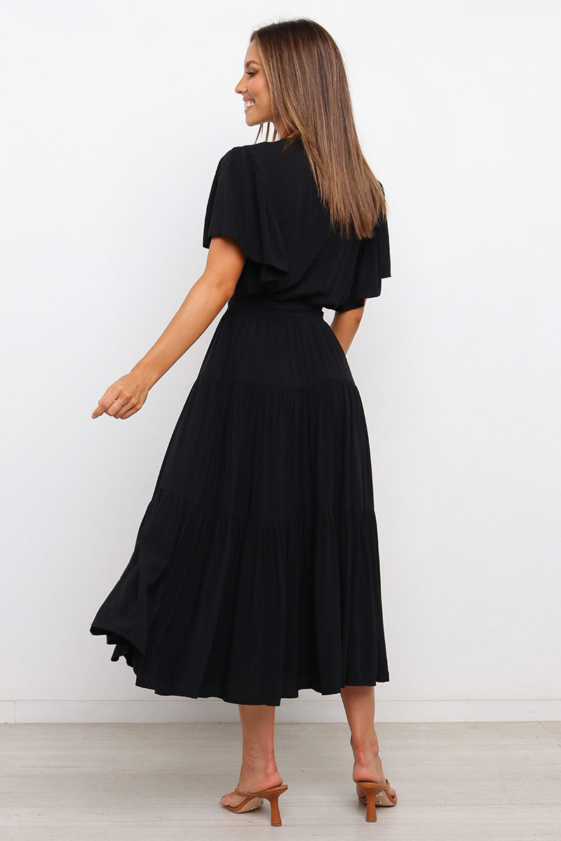 269g Weight Midi Dress Dress Length Type Short Sleeve Sleeve Length Princess Dress Dresses Type Regular Sleeve Sleeve Type Cotton, Polyester Fabric Type Mid Waist Waist Line Holiday, Daily, Selfie Occasion V Neck Neckline Regular Fit Fit Type Solid Color Pattern Summer Season Women's Gender Casual, Elegant, Streetwear Style Wholesale Women's Casual Elegant Streetwear Solid Color Holiday Daily Selfie V Neck Short Sleeve Princess Dress 7