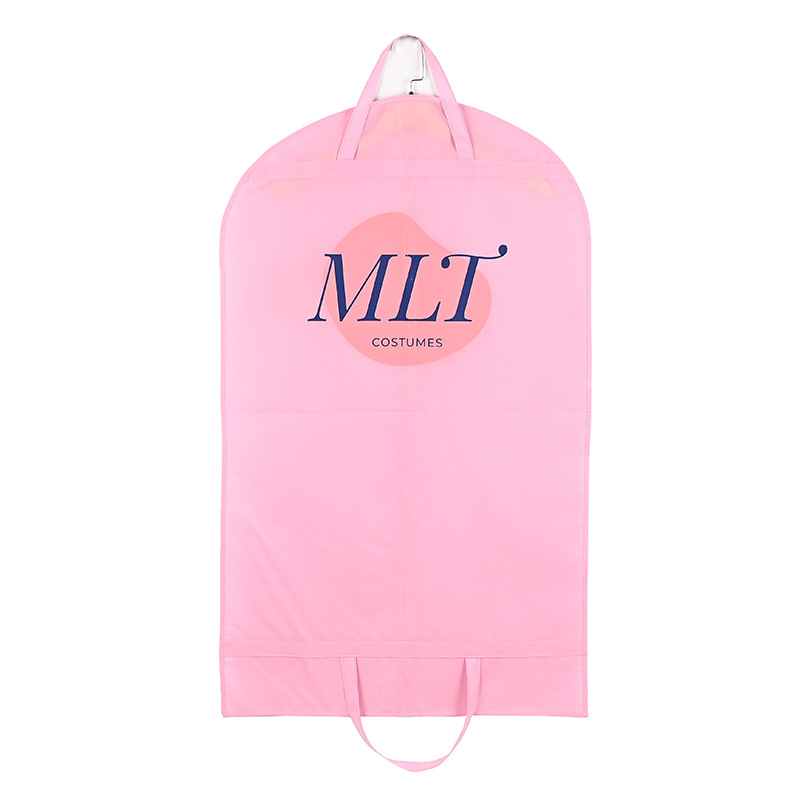 干店无纺布西装袋定制粉色衣服挂衣袋手提可折叠西服防尘罩订做