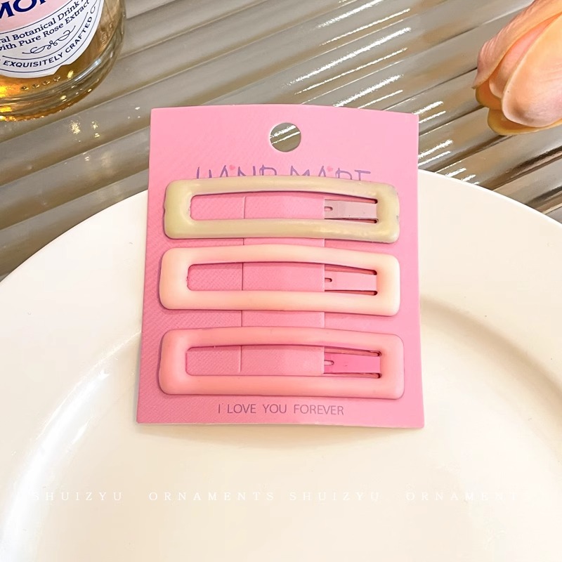 Clip de una palabra de color caramelo, clip para el cabello con flequillo, tocado femenino 2025 nuevo clip bb, horquilla lateral, clip lateral para el cabello roto, clip lateral