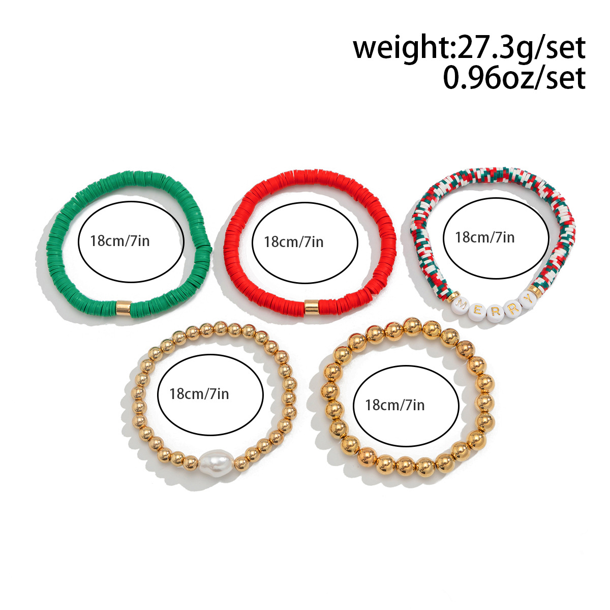 27g Weight Bracelets Classification CCB, Arylic, soft clay Chain Material Beaded Chain Chain Type 1 Set Quantity Party, Festival Occasion CCB, Arylic, soft clay Material Christmas Festival Letter, Heart Shape, Snowman Pattern Women's Gender Cute Style Cute Letter Heart Shape Snowman CCB Arylic Soft Clay Beaded Chain Beaded Bracelets Wholesale 2