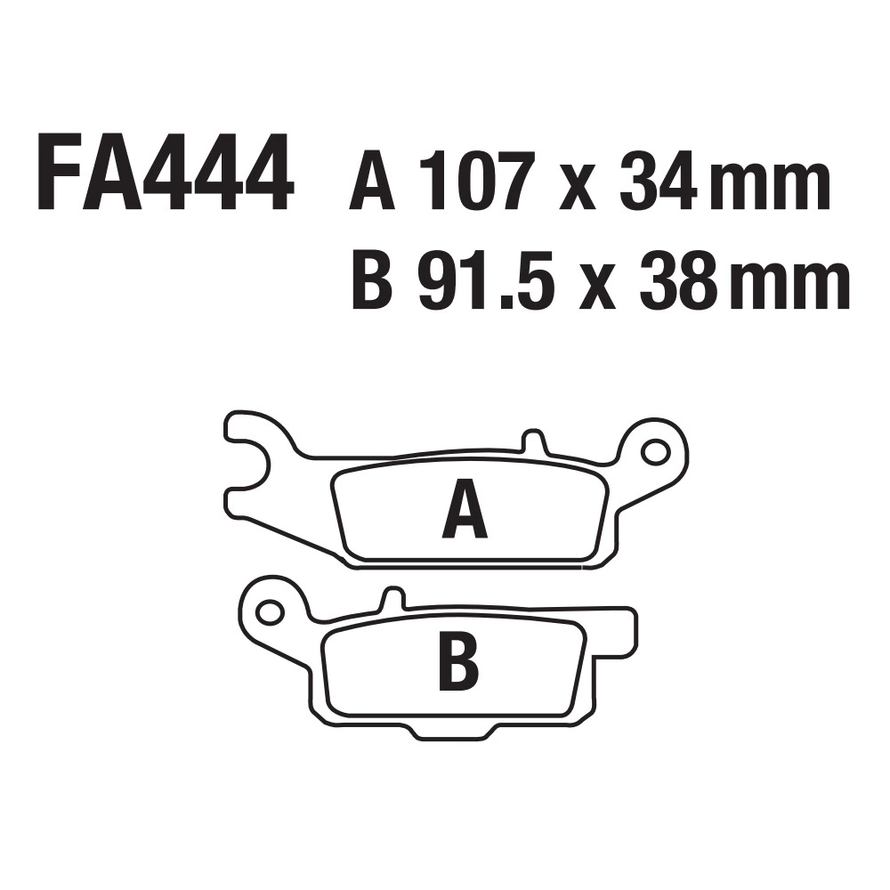 Дисковый тормозной колодок для мотоцикла, тормозной диск FA444 Yamaha, YAMAHA YFM 250 550 700