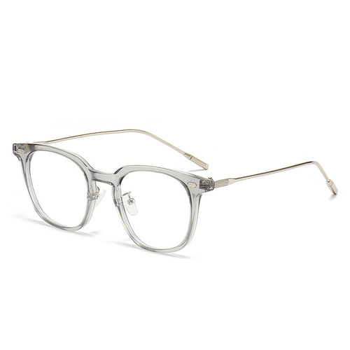 New anti-blue light flat mirror cold tea color artifact transparent glasses frame female trendy finished myopia glasses