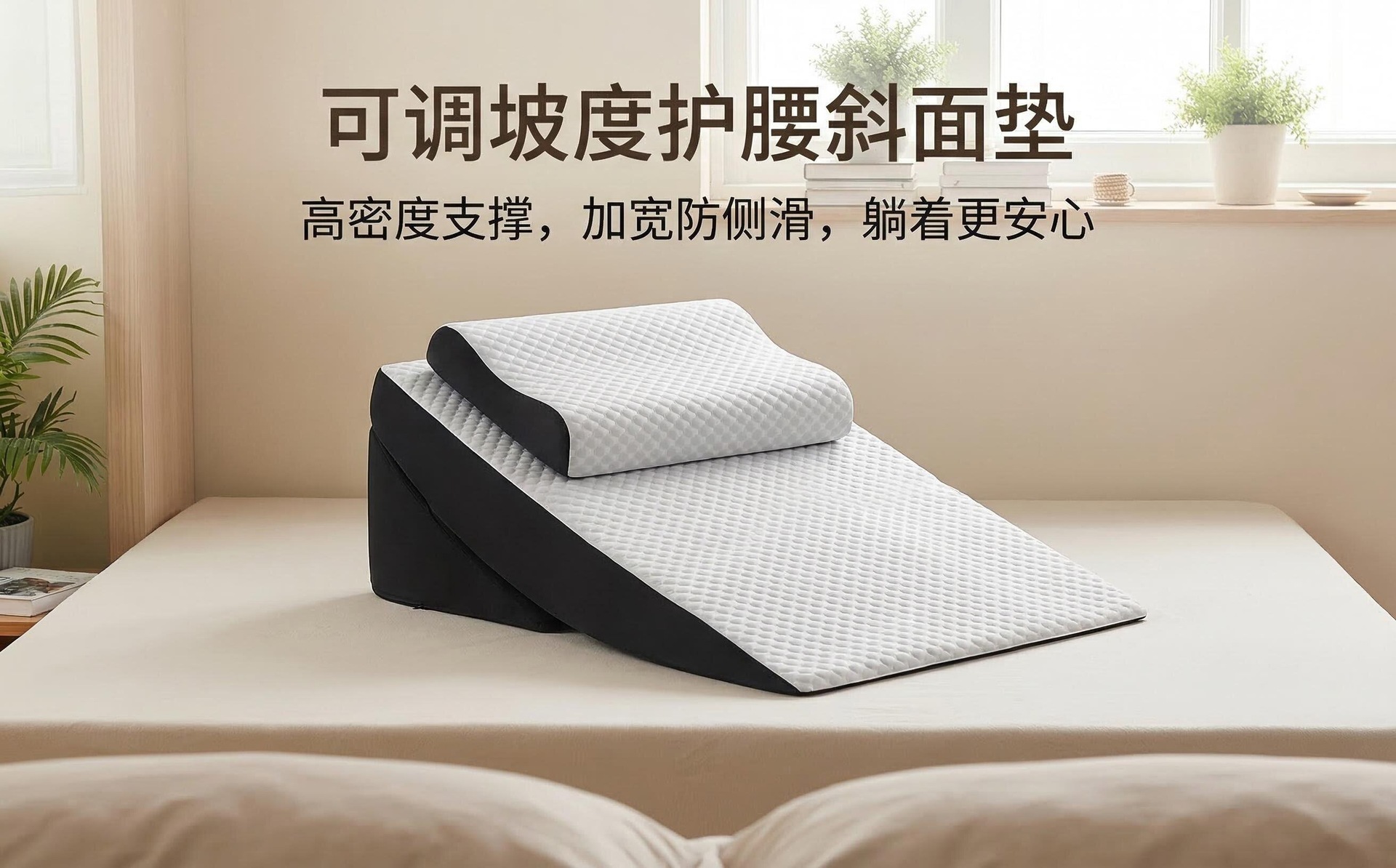 Suitable for wide, cooling slope mattress, anti-reflux for stomach and esophagus, adjustable, widened, elderly care slope sleeping mattress