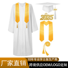 2025亚马逊学士服大学生毕业袍毕业典礼套装高中学位服厂家直销