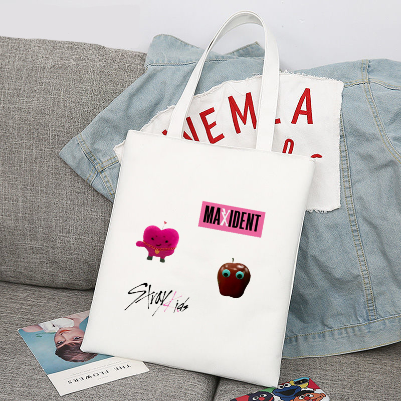 Niños calmados maxident periférico impreso lienzo bolso de hombro estudiante bolsa de compras portátil comercio exterior global