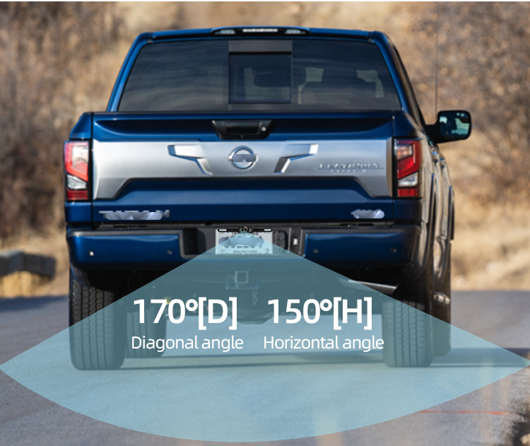 License Plate Frame Camera Hd Display Waterproof Full Set Back up Camera 5inch Wireless Reversing Image