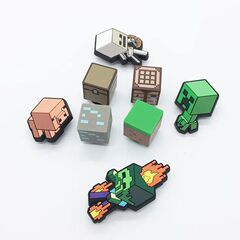 クロスボーダーチャンキーシューズ、パーソナライズされたDIY漫画シューズバックル、カルロスシューズアクセサリー、チャンキーシューズデコレーション、マインクラフト