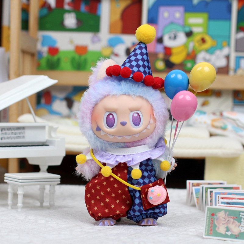 ベビー服のみ】第一世代・第三世代ラブブー ユニバーサルベビー服 人形服 サーカスピエロスーツ 心ときめくマカロン|undefined