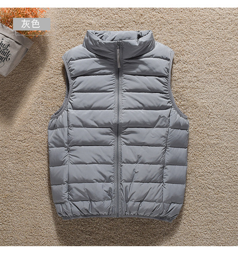 Seamless lightweight down jacket vest for women new style short waistcoat lightweight vest inner bold large size coat trendy
