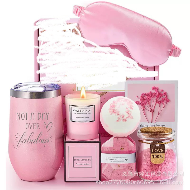 Conjunto de regalos de baño con tema de girasol transfronterizo Bolas de baño de baloncesto caja de regalos de condolencia Regalos del día de la madre