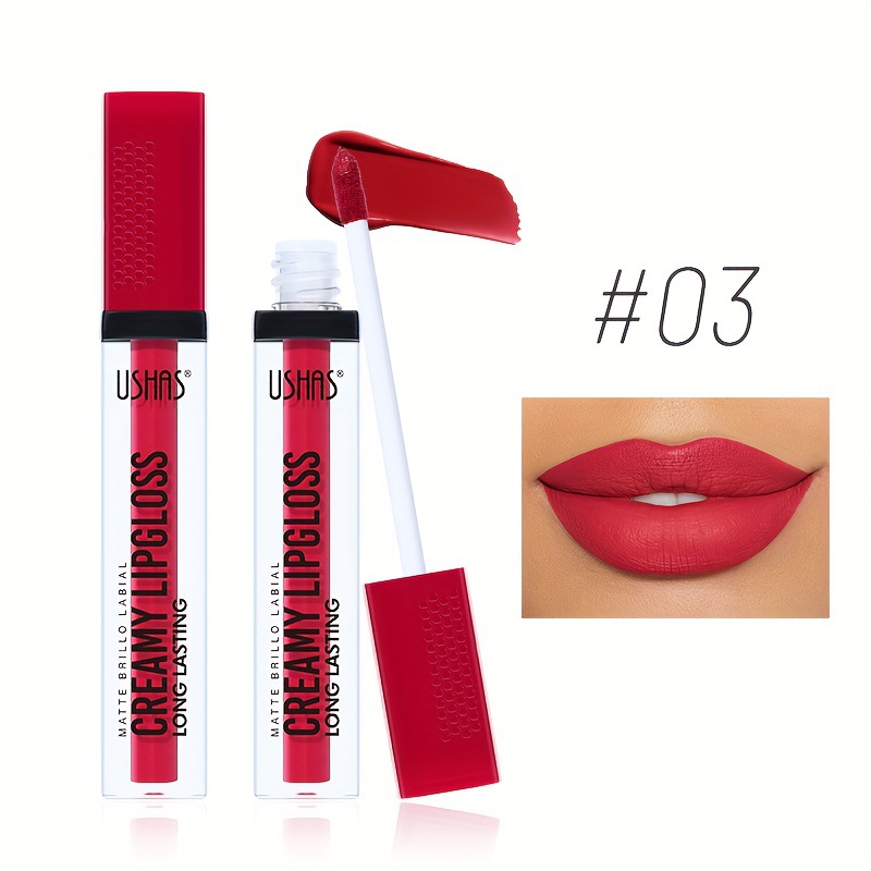 USHAS Europa y los Estados Unidos transfronterizos spot lipstick no se desvanece no pegajoso taza lipstick esmalte labial color duradero LG2523A