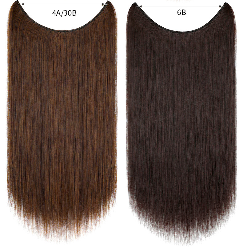 Wigs For Women With Long Straight Hair, Fish-line Hair Curta, Seamless Hair Extensions, European And American Foreign Trade Fashion Wigs In Stock