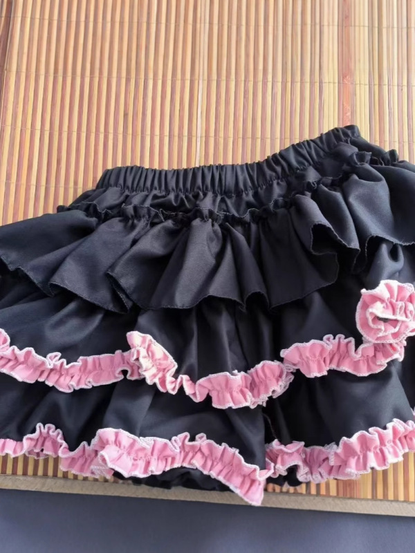 芭蕾风蓬蓬蛋糕裙女装夏季新款设计感松紧高腰显瘦防走光A字短裙|undefined
