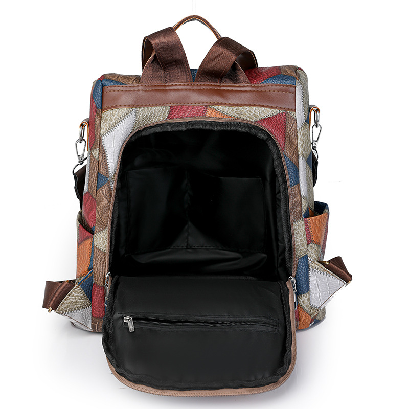 Nueva mochila de mujer de gran capacidad con costuras de rombos, moda casual, bolso de viaje portátil de un solo hombro, mochila de viaje al por mayor