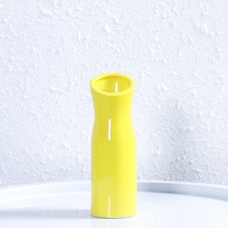 Florero de cerámica fresca hidropónico rábano verde flor seca titular salón comedor Oficina dormitorio decoración del hogar adornos