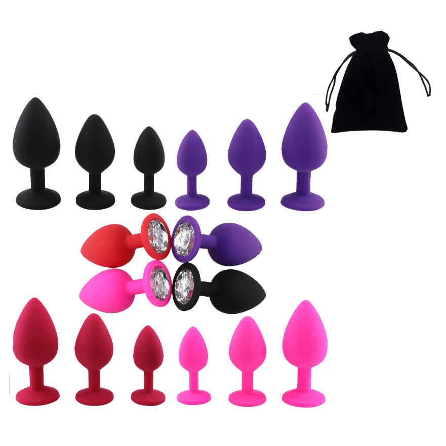 ORISSI tamaño grande y mediano tamaño pequeño color de Silicona plug Anal adulto sexy Comercio exterior caliente venta alternativa flirting suministros