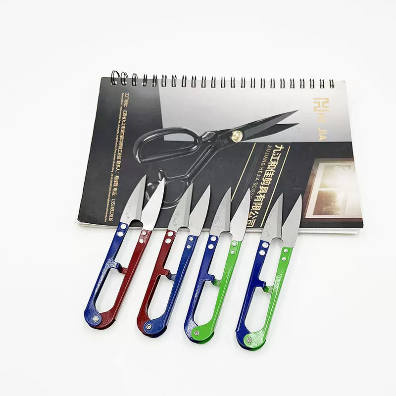 小剪刀 裁缝剪刀U型大号弹簧彩色双色服装剪线头修线头的小纱剪