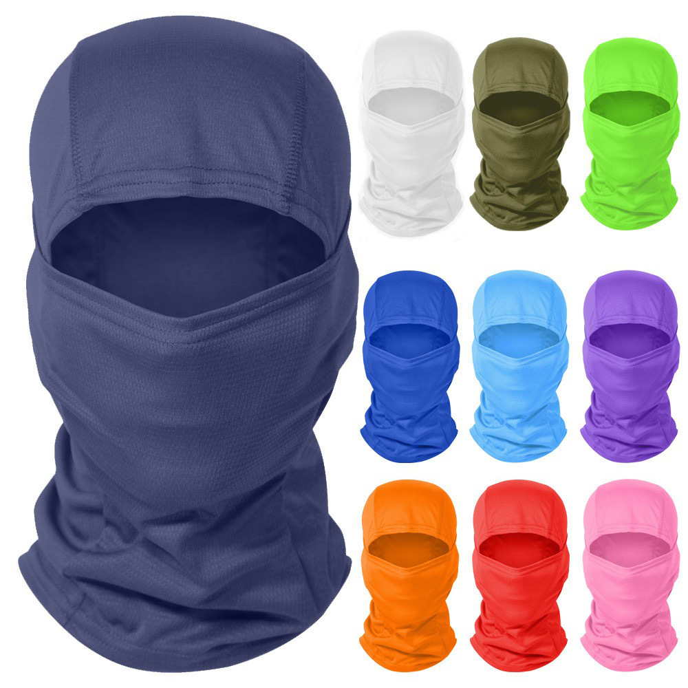 Outdoor Motorcycle Hood Ice Silk Sunscreen Hood Men's Face Cover Full Face Fishing Riding Mask Summer Women