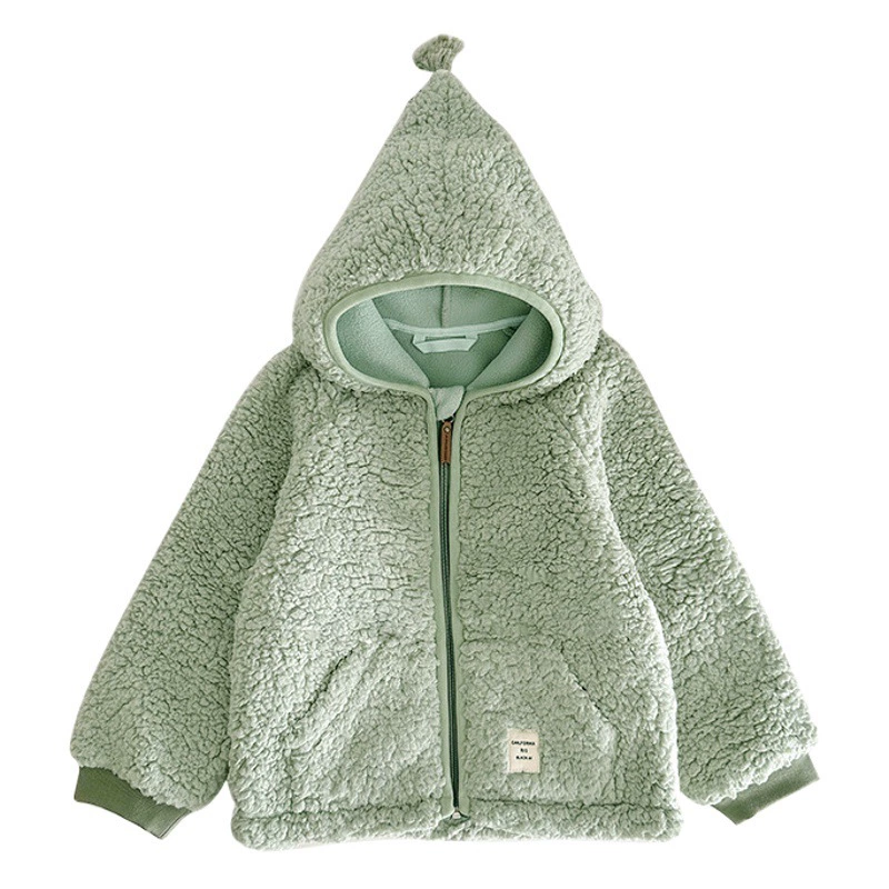 Детская верхняя одежда 2025 года, европейский и американский осенне-зимний новый кардиган с капюшоном, теплая детская одежда из флиса для мальчиков и девочек