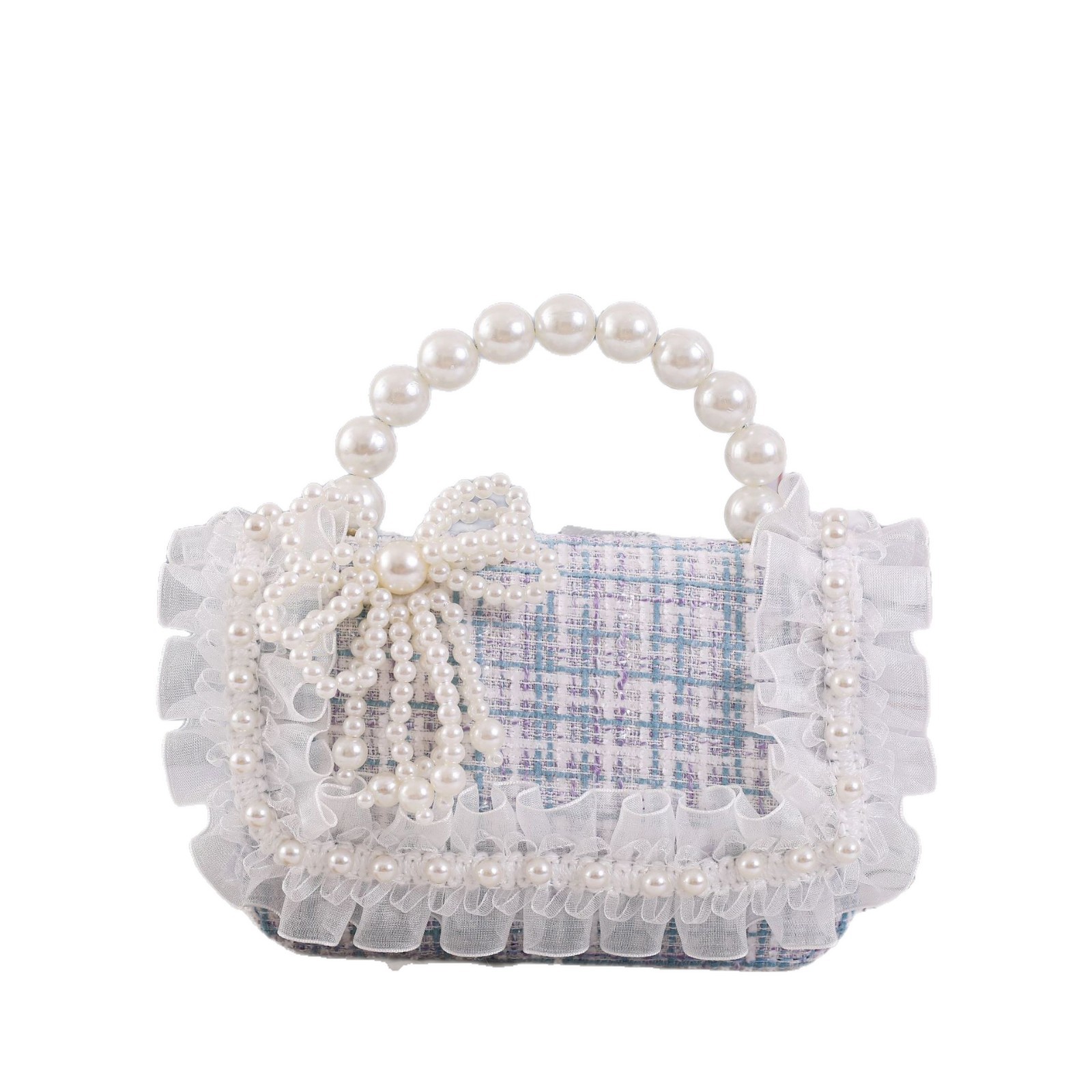 Bolsos para niños niñas 2025 bolsos de moda de hombro de dibujos animados arco de perla princesa mochila mini bolso de cambio