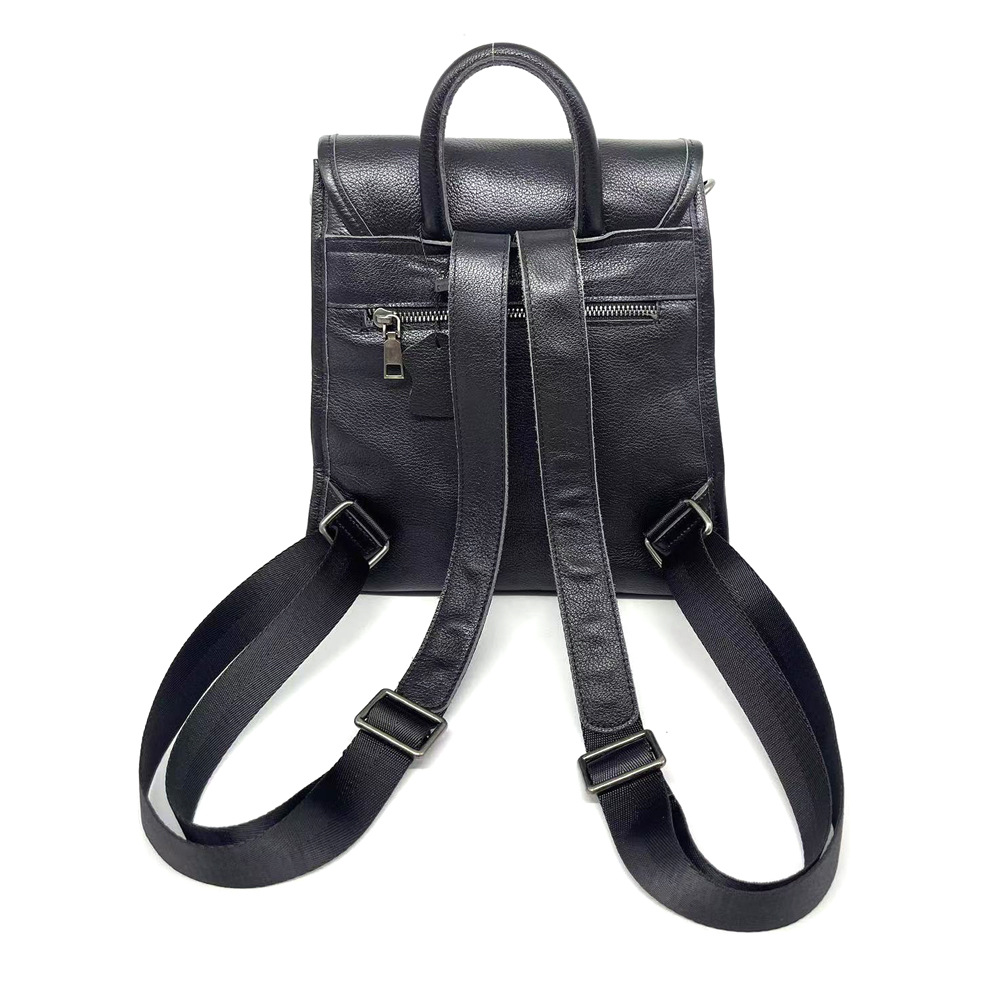 Backpack, Cowhide Women's Bag, Black Casual Shoulder Bag, Backpack, Backpack, Backpack_voghion.com