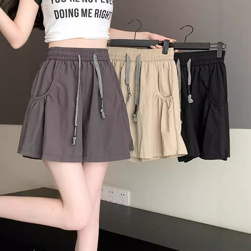 Ice Silk Yamamoto Quick Dry Wide Leg Pants Skirt Shorts Women's Summer Thin plus size Skirt Yoga Hot Pants Sports Pants