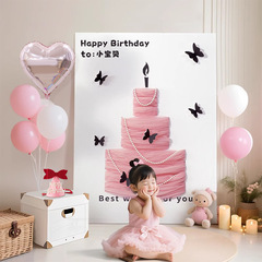 新しい DIY 蝶メッシュケーキ KT ボード女の子の誕生日シーンのレイアウト装飾写真小道具背景ボード