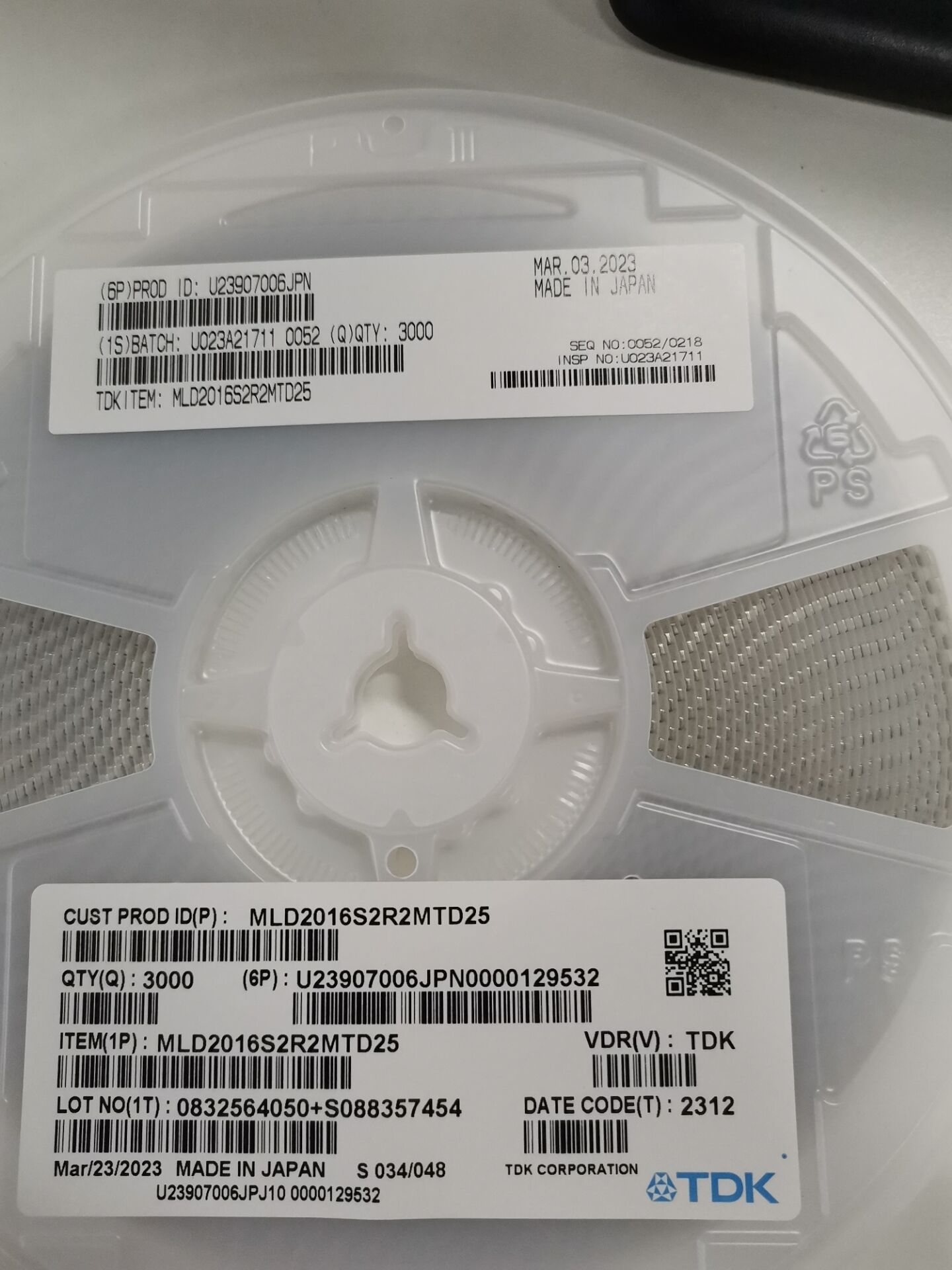 TDK车规级电容 CGA6M3X7R2A155K200AB 1210 X7R 100V 1.5UF 10%