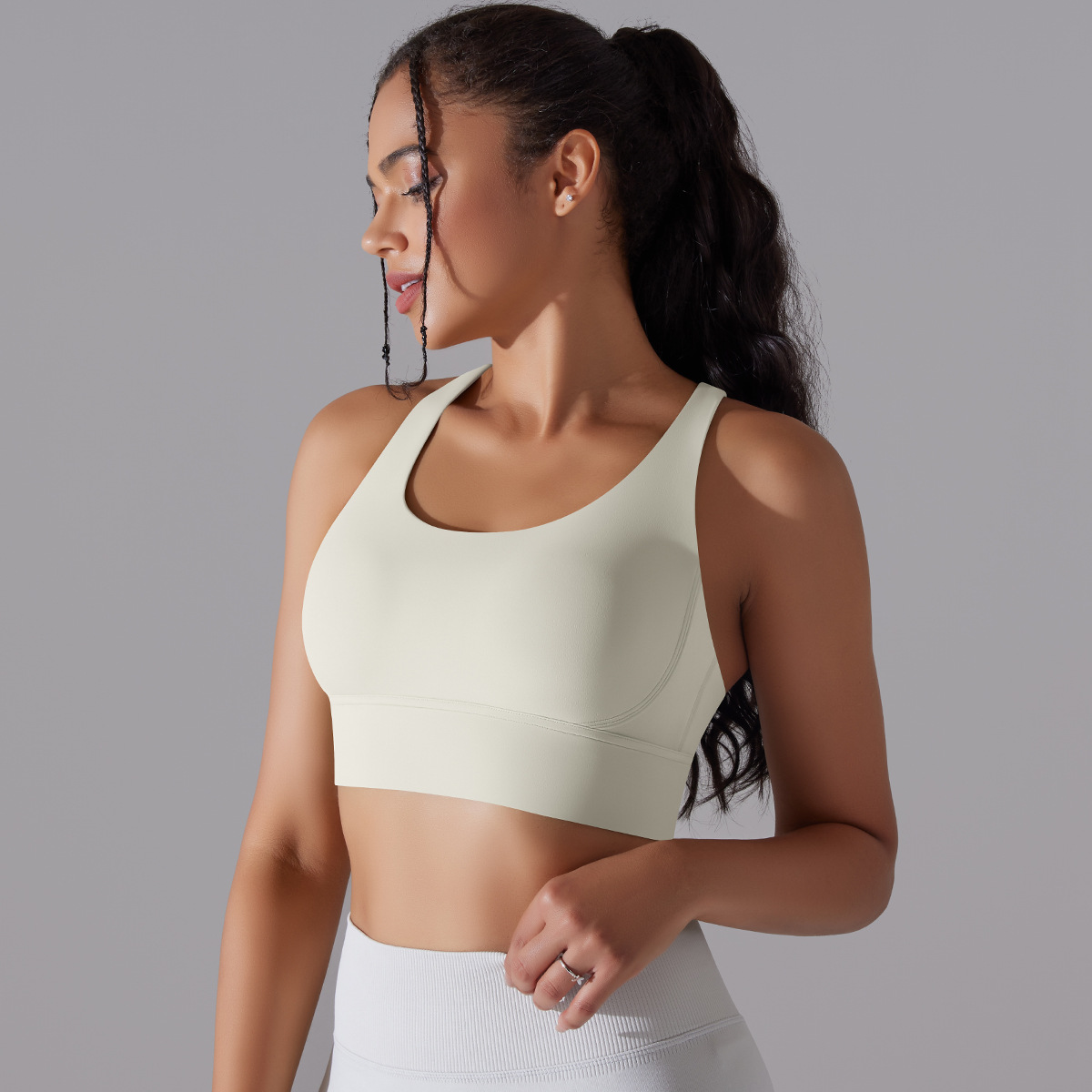 127g Weight Sleeveless Sleeve Length Nylon, Spandex Fabric Type Short Top Length Halter Crisscross Tank Tops Type Fitness, Yoga Occasion U Neck Neckline Solid Color Pattern Sports Style Sports Solid Color Nylon Spandex U Neck Active Tops Halter Crisscross Tank 148