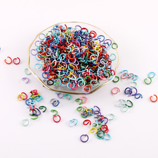 diy jewelry accessories open ring 8MM spray paint color single ring keychain ring ring iron ring C ring