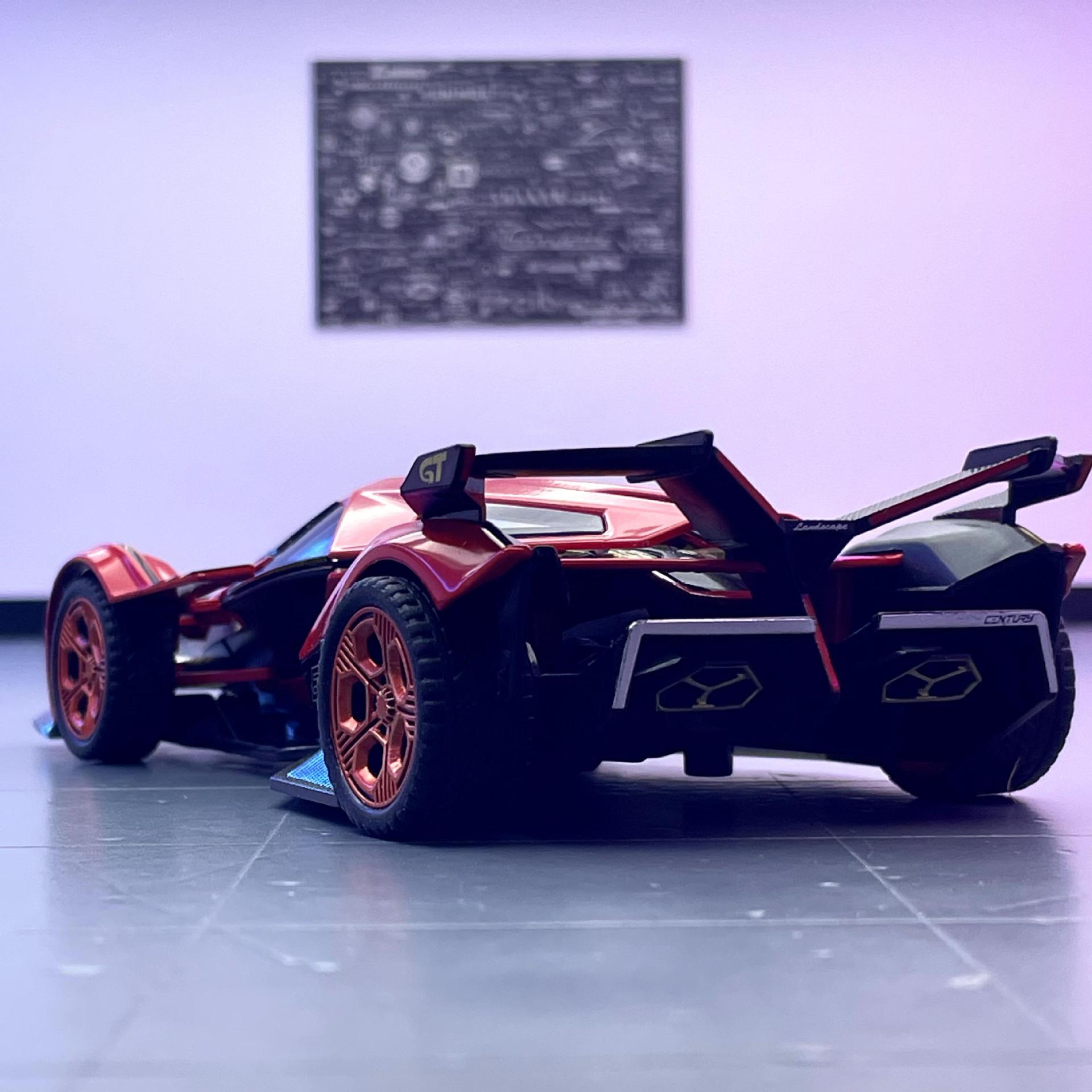 Jiaye modelo de coche de aleación 1 a 32 LANBO V12 concepto coche deportivo Tire hacia atrás iluminación efecto de sonido modelo de coche de juguete adornos