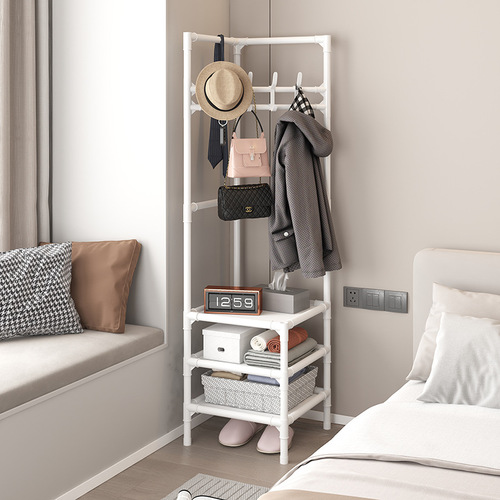 Corner Wall Clothes Rack, Corner Hanger, Floor Standing Bedroom Corner Wardrobe Hanger, Home Combination Storage Clothes Rack for Corner