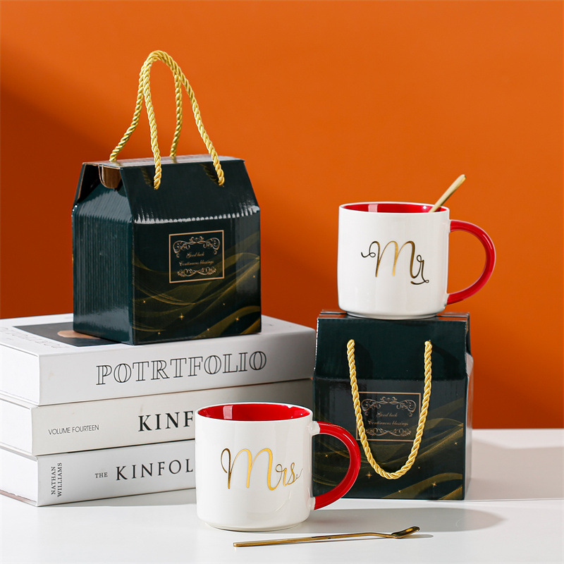 Taza de cerámica creativa taza de café de dibujos animados abre un pequeño evento de regalo publicitario taza de agua LOGO