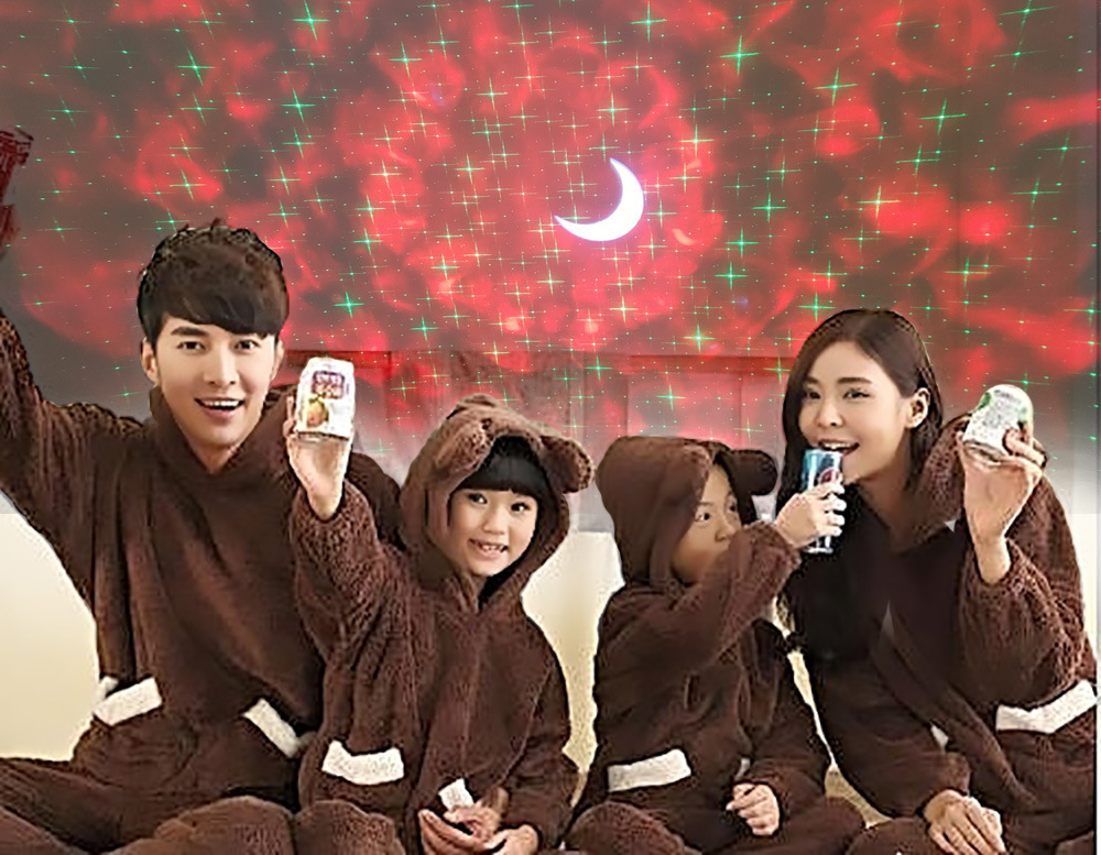 跨境歐美星空投影燈 遙控滿天星水紋星云燈 藍(lán)牙月亮星空燈氛圍燈