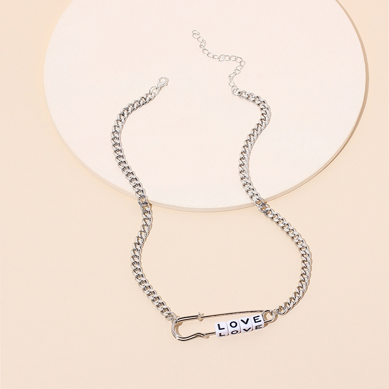 27g Weight Necklace Classification Wedding, Travel Occasion Women'S Gender Fashion Style Silver Color New Simple Necklace 3