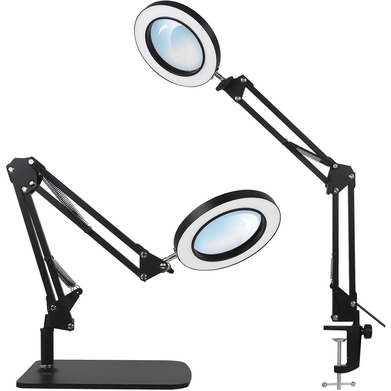 高倍台式放大镜带灯老人阅读手机手表维修专用鉴定工作台焊接电路