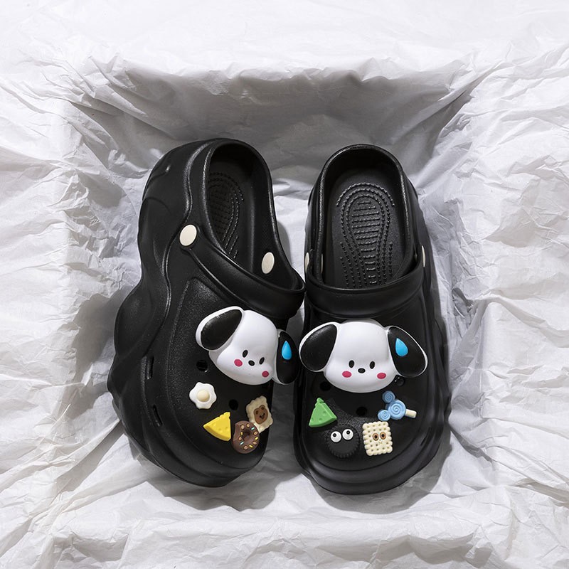 검은색 땀 흘리는 강아지