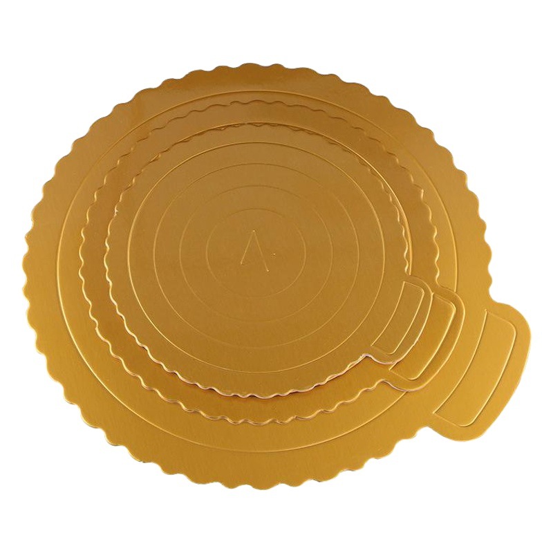 Tarjeta blanca de oro engrosada pastel titular cumpleaños bandeja redonda papel duro mousse West Point 4/6/8/10/12 pulgadas