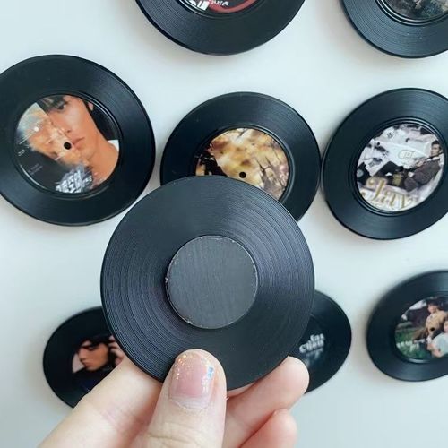 NFC fridge magnet adhesive music CD small gift retro vinyl record concert merchandise mini coaster