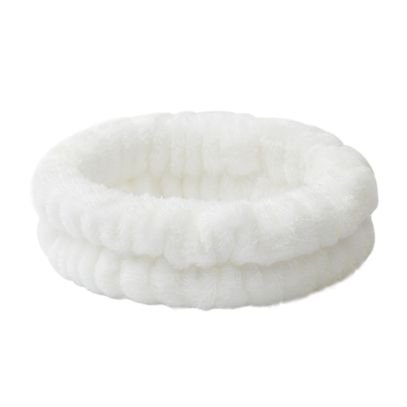 15# white hair tie with three elastics