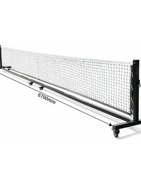 22-foot pickleball net with thickened polyethylene mesh, portable, detachable, with wheels, suitable for indoor and outdoor use