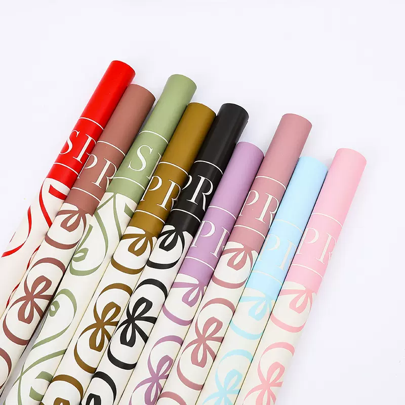 新款克罗心英文系列鲜花包装纸包花纸清新风格包花材料现货批发