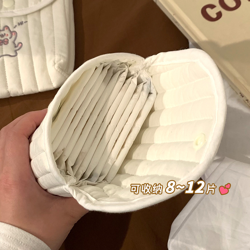Linda servilleta sanitaria tía toalla bolsa de almacenamiento portátil pequeño mini servilleta sanitaria estudiante bolsa mensual bolsa de almacenamiento