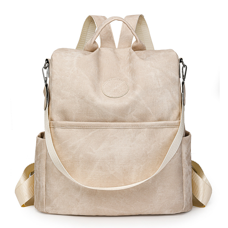 Transfronterizo al por mayor 2024 nuevas señoras casuales mochila antirrobo moda simple al aire libre mochila de viaje ligera