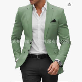 外贸新款男士西装商务休闲婚礼伴郎男士礼服宴会西服男款婚礼礼服