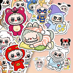 [Original] 170 Labubu Stickers, Educational Dress-Up Stickers, Bubble Mart Peripheral Mobile Phone and Computer Handbook Stickers