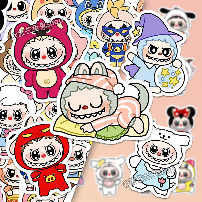 [Original] 170 Labubu Stickers, Educational Dress-Up Stickers, Bubble Mart Peripheral Mobile Phone and Computer Handbook Stickers