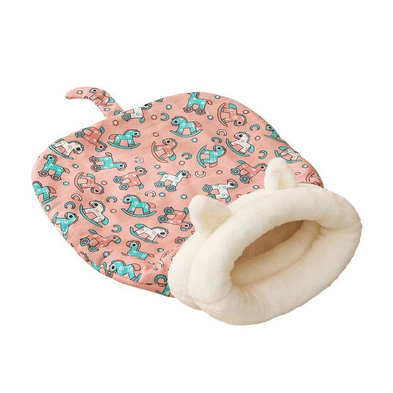 Nido para gatos, cálido en invierno, saco de dormir para gatos semicerrado, sueño profundo, cama para gatos, cojín para gatos, cuatro estaciones