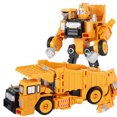 Alloy Transformation Robot King Kong Engineering Vehicle Car Model Boy Toy Gift Box Large Set Children's Toy Car